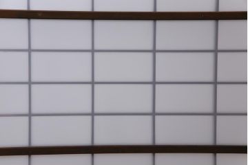 和製アンティーク　すりガラス入り　古い建具をリメイクしたパーテーション(衝立、間仕切り)