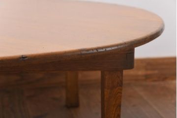 レトロ家具　昭和初期　栓材　レトロで風情のある丸ちゃぶ台(座卓、ローテーブル)