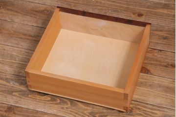 中古　松本民芸家具　シックな雰囲気漂うC型電話台(サイドチェスト、引き出し、収納棚)(定価約11万円)(1)