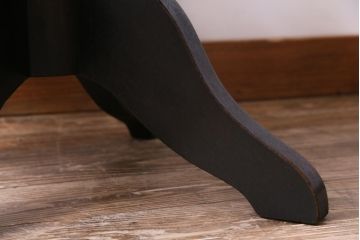 アンティーク家具　大正ロマン　深い色味のナラ材と深紅の座面がモダンな雰囲気を醸し出す回転椅子(アームチェア、ワークチェア、椅子)