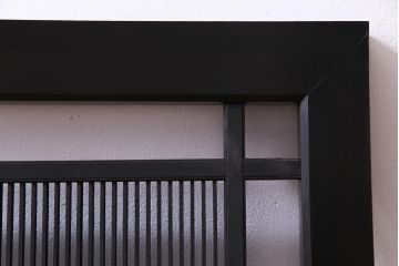 昭和期　細かな縦桟が美しいモダンな雰囲気の筬欄間(欄間、明り取り、装飾品)