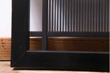 昭和期　細かな縦桟が美しいモダンな雰囲気の筬欄間(欄間、明り取り、装飾品)