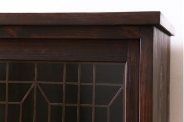 ラフジュ工房オリジナル　リメイク家具　アンティークの書院戸を使った和モダンな戸棚(ガラス戸棚、収納棚、サイドボード、組子)