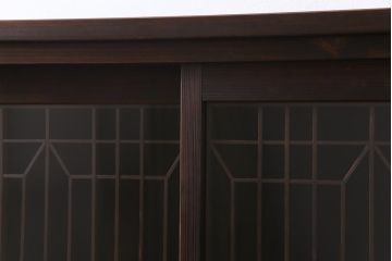 ラフジュ工房オリジナル　リメイク家具　アンティークの書院戸を使った和モダンな戸棚(ガラス戸棚、収納棚、サイドボード、組子)