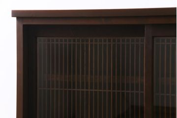ラフジュ工房オリジナル　リメイク家具　アンティークの書院戸を使った和モダンな戸棚(ガラス戸棚、収納棚、サイドボード、組子)(1)