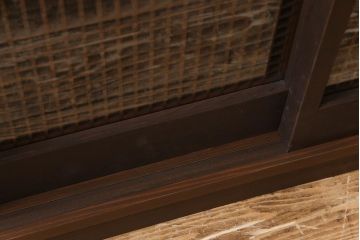 ラフジュ工房オリジナル　リメイク家具　アンティークの書院戸を使った和モダンな戸棚(ガラス戸棚、収納棚、サイドボード、組子)(1)