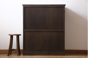 ラフジュ工房オリジナル　リメイク家具　アンティークの書院戸を使った和モダンな戸棚(ガラス戸棚、収納棚、サイドボード、組子)(2)