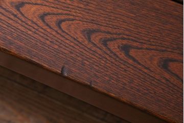 アンティーク雑貨　ビンテージ　ケヤキ材の杢目が美しい手の込んだ関西火鉢(長火鉢、囲炉裏)