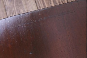 レトロ家具　昭和レトロ　古い木の風合いが味わいのある角ちゃぶ台(ローテーブル)