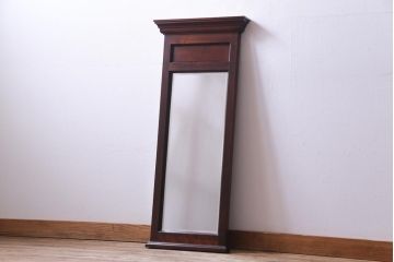 アンティーク雑貨　中古　松本民芸家具　クラシカルな雰囲気がお洒落な掛け鏡(ミラー、壁掛け鏡)