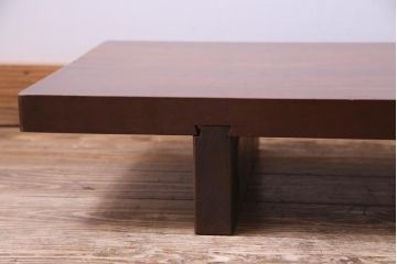 アンティーク家具　和製アンティーク　栃の木一枚板　渋い和の雰囲気溢れる裁ち板(作業台、飾り台、陳列台)