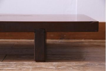 アンティーク家具　和製アンティーク　栃の木一枚板　渋い和の雰囲気溢れる裁ち板(作業台、飾り台、陳列台)