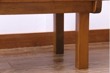 レトロ家具　昭和レトロ　木の明るい色味が優しげな裁ち板(ローテーブル)