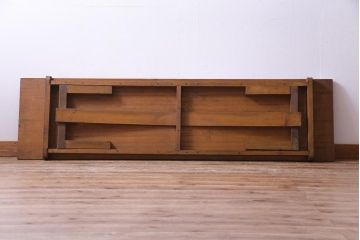 レトロ家具　昭和レトロ　木の明るい色味が優しげな裁ち板(ローテーブル)