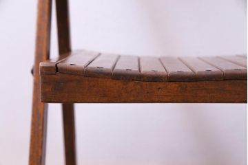 ヴィンテージ家具　ビンテージ　ブナ材　素朴な風合いが温もり溢れるフォールディングチェア(折り畳みチェア、椅子)