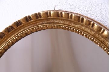 アンティーク雑貨　イタリア製　ゴージャスな雰囲気漂うウォールミラー(壁掛け鏡)