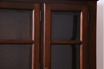 中古　松本民芸家具　西洋家具のような佇まいの食器棚(キャビネット、収納棚)(定価約110万円)