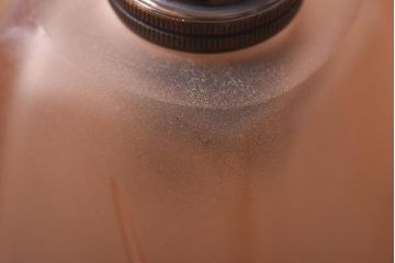 フランスビンテージ　フロストガラス　淡いピンクの色が可愛らしいシェード(ペンダントライト、天井照明)