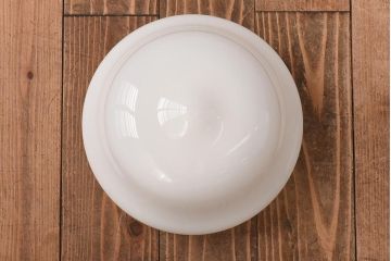 和製アンティーク　乳白色のガラスが柔らかな印象のペンダントライト(天井照明、吊り下げ照明)