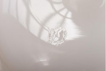 和製アンティーク　乳白色のガラスが柔らかな印象のペンダントライト(天井照明、吊り下げ照明)