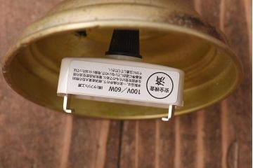 和製アンティーク　乳白色のガラスが柔らかな印象のペンダントライト(天井照明、吊り下げ照明)