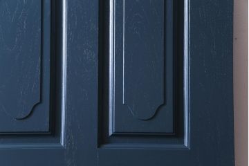 ペイント建具　DIY　花のレリーフがクラシカルなドア(扉、建具)(3)