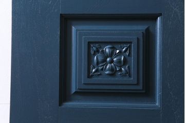 ペイント建具　DIY　花のレリーフがクラシカルなドア(扉、建具)(3)