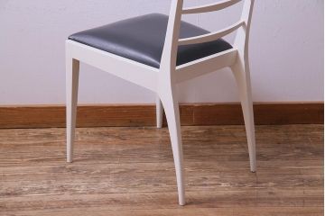 ペイント家具　細身のフレームがおしゃれなダイニングチェア(ワークチェア、椅子、イス)(R-032847)