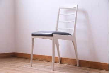 ペイント家具　細身のフレームがおしゃれなダイニングチェア(ワークチェア、椅子、イス)(R-032847)