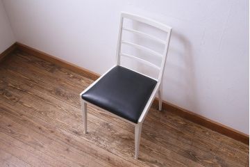 ペイント家具　細身のフレームがおしゃれなダイニングチェア(ワークチェア、椅子、イス)(R-032847)