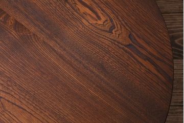 レトロ家具　昭和レトロ　栓材　木の温もりが感じられる丸いちゃぶ台(座卓、ローテーブル)