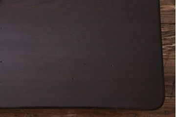 アンティーク家具　和製アンティーク　鉄脚　味のある趣の栓材製ちゃぶ台(花台、飾り台)