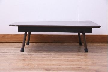 アンティーク家具　和製アンティーク　鉄脚　味のある趣の栓材製ちゃぶ台(花台、飾り台)