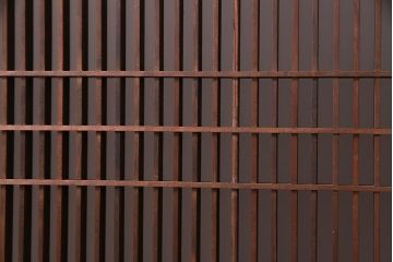 昭和中期　アジアンテイストにも馴染む筬欄間(明り取り、明かり取り)