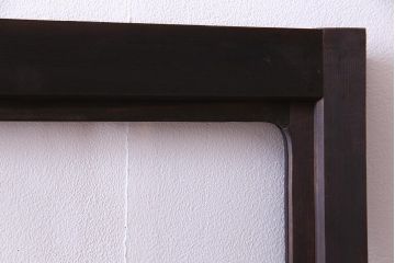 大正ロマン　結霜ガラス 太めのフレームが存在感を放つモダンなガラス戸(窓、引き戸、建具)4枚組