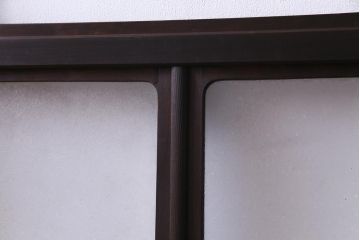 大正ロマン　結霜ガラス 太めのフレームが存在感を放つモダンなガラス戸(窓、引き戸、建具)4枚組