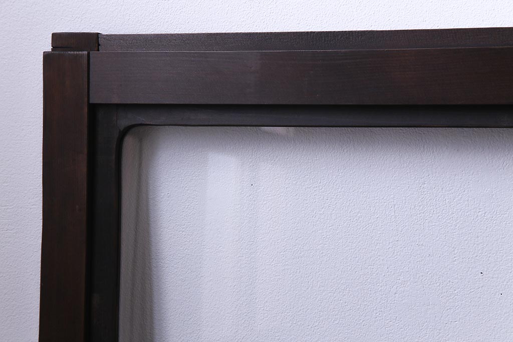 大正ロマン　結霜ガラス 太めのフレームが存在感を放つモダンなガラス戸(窓、引き戸、建具)4枚組