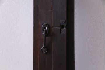 大正ロマン　結霜ガラス 太めのフレームが存在感を放つモダンなガラス戸(窓、引き戸、建具)4枚組