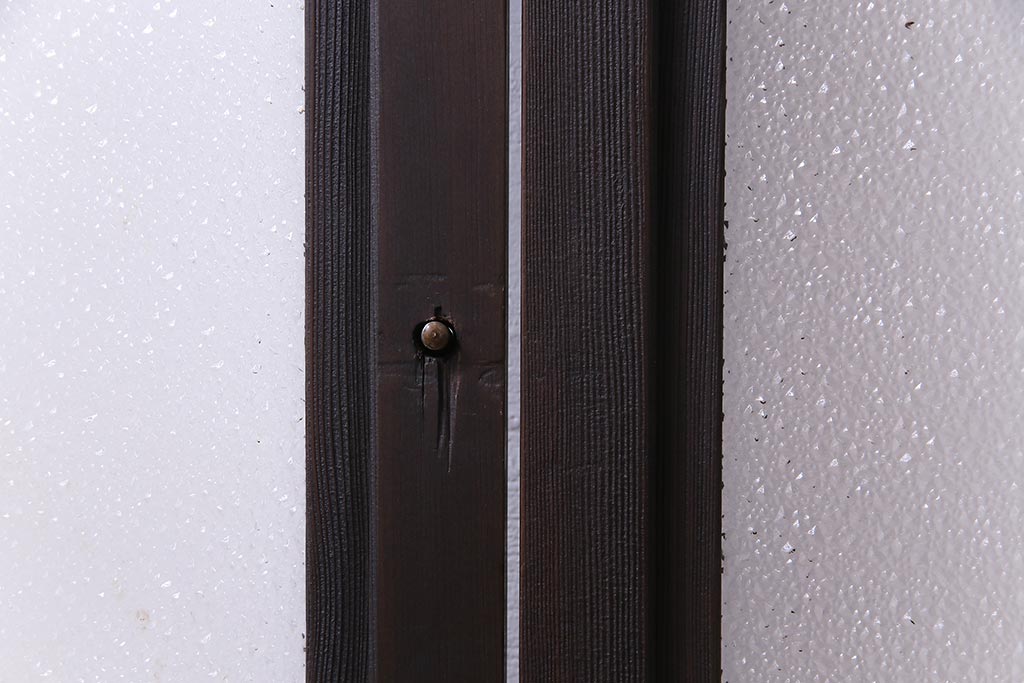 大正ロマン　ダイヤガラス入り!太めのフレームが存在感を放つモダンなガラス戸(窓、引き戸、建具)4枚組