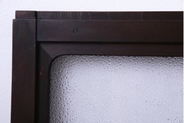 大正ロマン　ダイヤガラス入り!太めのフレームが存在感を放つモダンなガラス戸(窓、引き戸、建具)4枚組