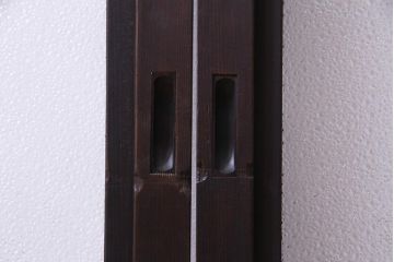 大正ロマン　ダイヤガラス入り!太めのフレームが存在感を放つモダンなガラス戸(窓、引き戸、建具)4枚組