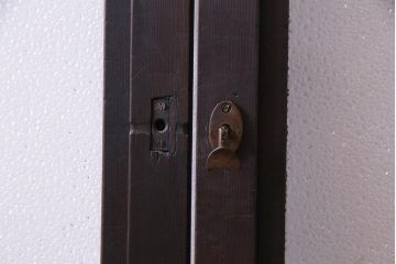 大正ロマン　ダイヤガラス入り!太めのフレームが存在感を放つモダンなガラス戸(窓、引き戸、建具)4枚組