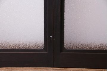 大正ロマン　ダイヤガラス 太めのフレームが存在感を放つモダンなガラス戸(窓、引き戸、建具)2枚組