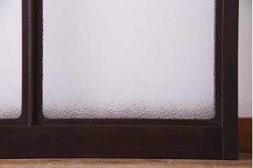 大正ロマン　ダイヤガラス 太めのフレームが存在感を放つモダンなガラス戸(窓、引き戸、建具)2枚組