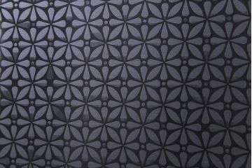 昭和レトロ　オリジナル花ガラス　心和む花菱模様のガラス戸(窓・引き戸・建具)2枚組