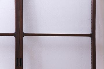 昭和レトロ　オリジナル花ガラス　心和む花菱模様のガラス戸(窓・引き戸・建具)2枚組