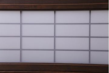 昭和初期　上質な和の空間を演出するガラス障子戸(格子戸、ガラス戸、引き戸、建具)2枚組
