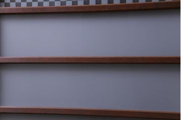 昭和レトロ　異なるガラスを組み合わせたシンプルな引き戸(ガラス戸、建具)4枚組