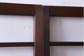 昭和レトロ　異なるガラスを組み合わせたシンプルな引き戸(ガラス戸、建具)4枚組