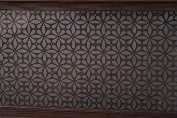 昭和初期　ラフジュオリジナルガラス　レトロモダンなガラス戸2枚セット(サッシ、窓、引戸)